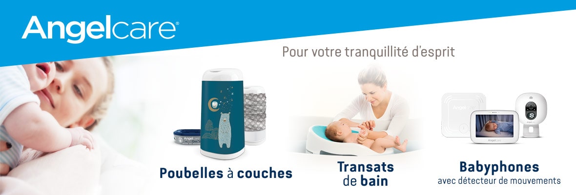 Angelcare Transat de Bain Fit - Gris - Anneau et transat Angelcare