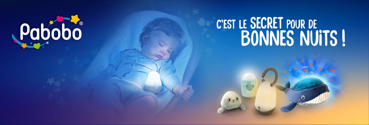 Veilleuse Little Moon Bleue  PABOBO PABOBO SL05-BLUE : Boutique tout pour  bébé, magasin de puériculture pas cher à Paris