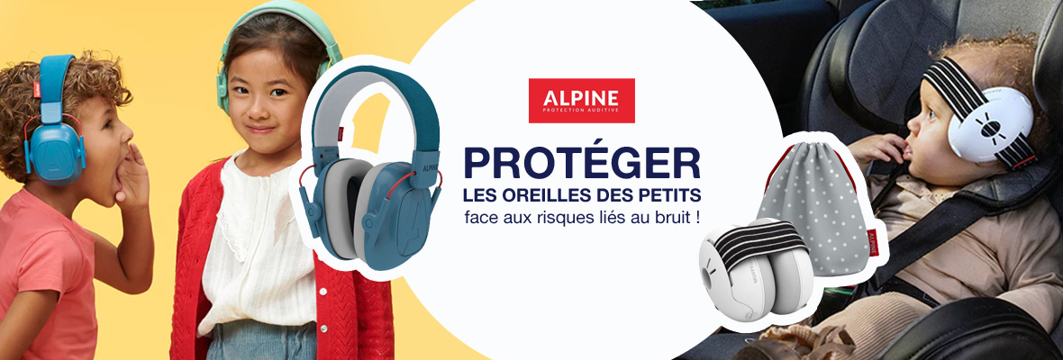 Alpine Muffy Baby - Casque anti-bruit bandeau pour bébé -23dB Jaune