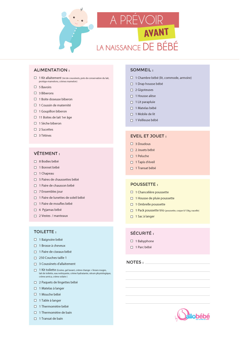 Préparer arrivée du bébé : liste du nécessaire pour l'arrivée de bébé, le  matériel de puériculture