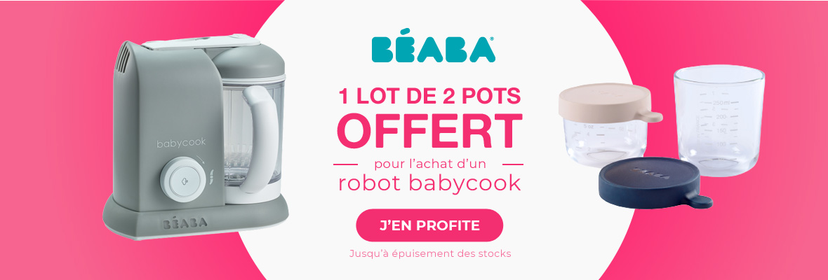 Beaba : Pour l'achat d'un robot babycook Solo ou Duo , un lot de 2 pots de conservation offert