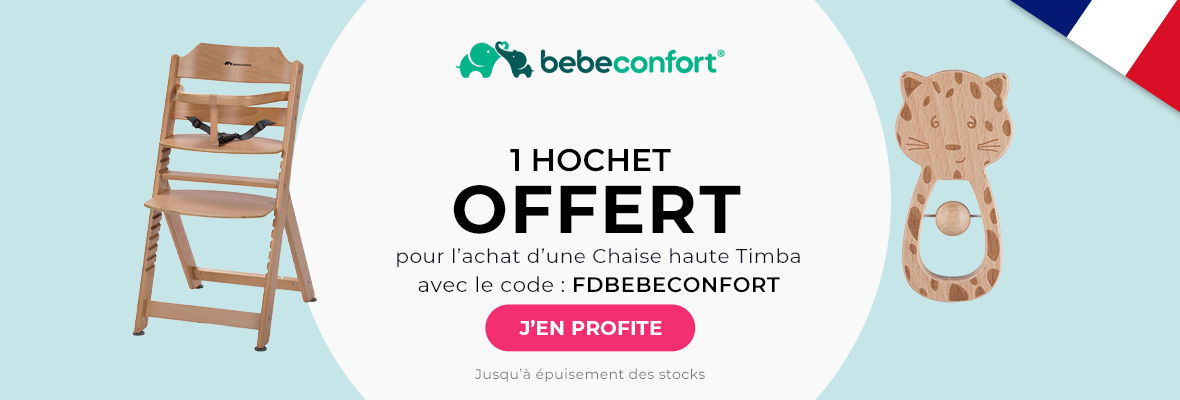 Bebe Confort : Chaise haute Timba = hochet bois 