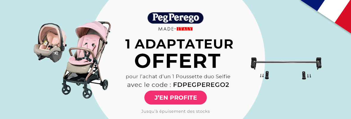 Peg Perego : Poussette Selfie + Coque = adaptateurs 