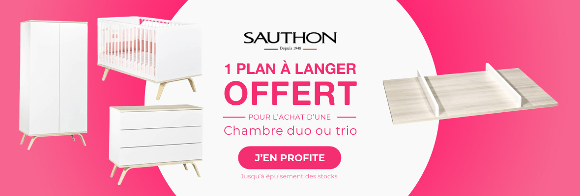 Sauthon : 1 Chambre Duo ou trio = plan à langer offert 