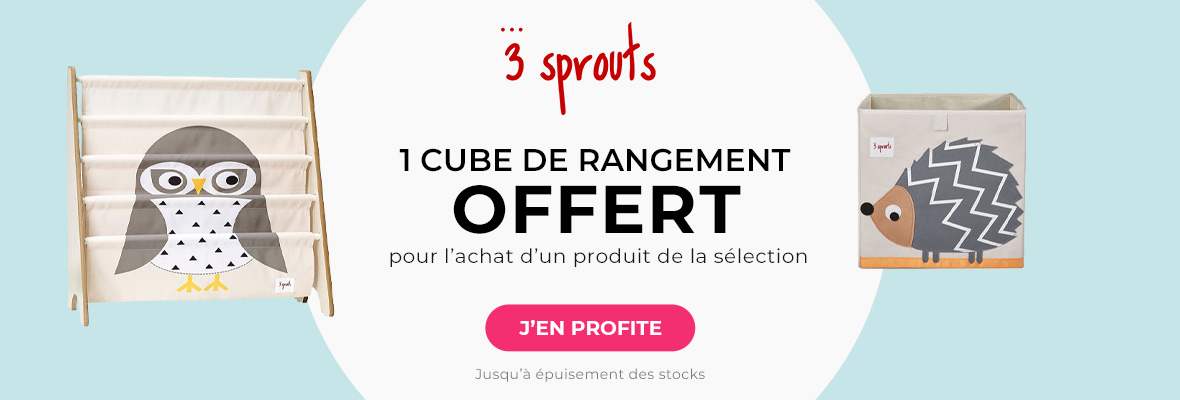 3 Sprouts : Un produit de la sélection acheté = un cube de rangement offert