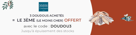 Doudou & cie : 2 doudous achetés = le 3eme offert