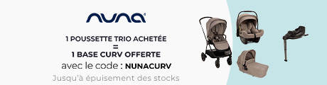 Nuna : Un pack poussette trio acheté = 1 base Curv offerte