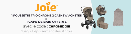 Un trio Joie Chrome Cashew acheté = un cape de Bain Koala Gris Eco Eponge