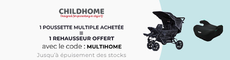 Une poussette multiple = 1 rehausseur i-Size Bubble noir offert
