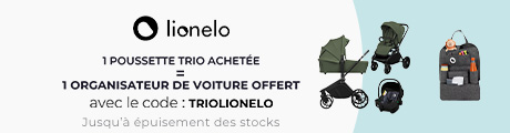 Une poussette trio Lionelo = Un organisateur de voiture