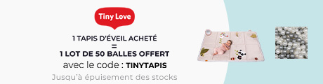 Un tapis d'éveil acheté = un lot 50 balles argentées offert