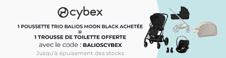Cybex : Une poussette trio Balios Moon Black achetée = Une trousse de toilette offerte 