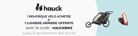 Hauck : Une remorque vélo achetée = Une lumière de sécurité offerte