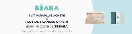 Béaba : Un lit parapluie acheté = Un lot de 3 langes offert