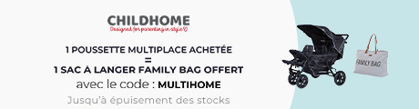 Childhome : Une poussette multiplace achetée = Un sac à langer Family bag offert