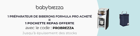 Babybrezza : Un préparateur de biberons Formula pro = Une pochette repas offerte
