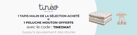 Tinéo : Un tapis malin de la sélection acheté = Une peluche mouton offerte 