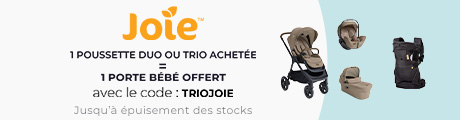 Joie : Une poussette duo ou trio acheté = un porte bébé offert