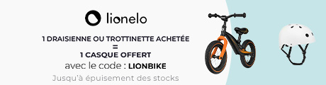 Lionelo : Une draisienne ou d'une trottinette achetée = un casque offert
