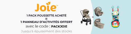 Joie : Un pack poussette acheté = Un panneau d'activités de voiture offert