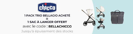 Chicco : Un pack trio Bellagio acheté = Un sac à langer offert 