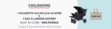 Childhome : Une poussette multiplaces achetée = un sac à langer Family Bag offert