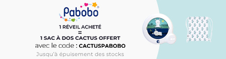 Pabobo : Un réveil acheté = Un sac à dos cactus offert