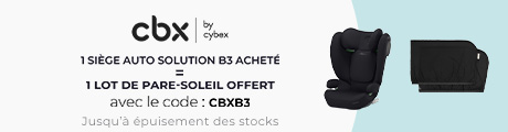 CBX : Pour l'achat d'un siège auto Solution B3 = un lot de 2 pare-soleil offert