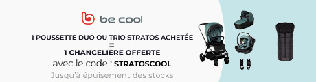 Be Cool : Pour l’achat d’une poussette Stratos Duo ou Trio = une chancelière offerte 
