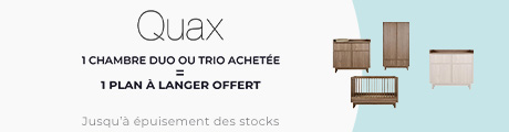 Quax : Dès l'achat d'une chambre duo ou trio = 1 plan à langer offert 