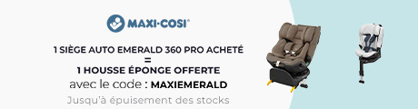 Maxi cosi : Un siège auto Emerald 360 Pro acheté = une housse en éponge offerte