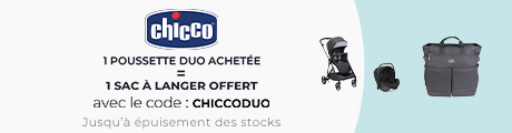 Chicco : Une poussette duo achetée = un sac à langer offert