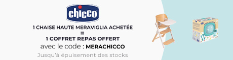 Chicco : Une chaise haute Meraviglia achetée = un coffret repas offert