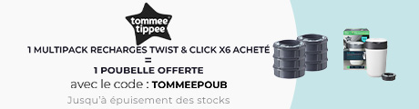 Tommee Tippee : Une recharge de 6 achetée = Une poubelle offerte