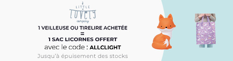 A Little lovely company : Une veilleuse ou d'une tirelire achetée = un sac shopping licornes offert