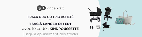 Kinderkraft : Un pack poussette acheté = Un sac à langer offert