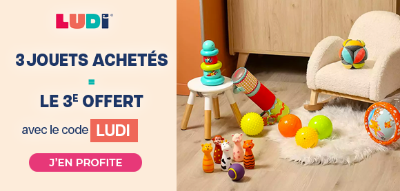 2 achetés = 1 offert chez Ludi