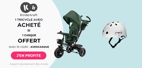Kinderkraft : 1 tricycle Aveo acheté = 1 casque tendance offert