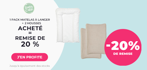 Babycalin : Pack Matelas à langer + 2 housses à -20% 