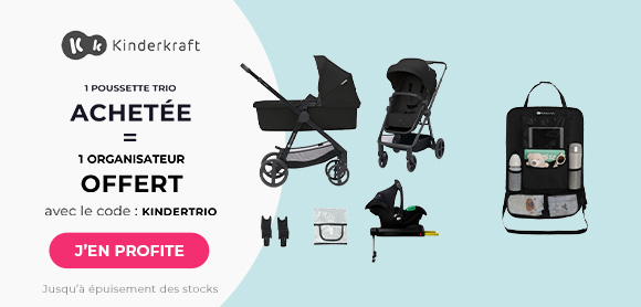 Kinderkraft : Un pack poussette trio Kinderkraft acheté = un organisateur offert