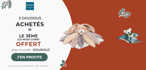 Doudou & cie : 2 doudous achetés = le 3eme offert