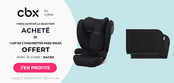 Un siège auto CBX acheté de la sélection = Lot de 2 chaussettes pare-soleil offert