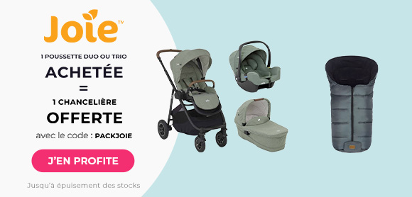 Joie : Une poussette duo/trio achetée = Une chancelière hiver offerte