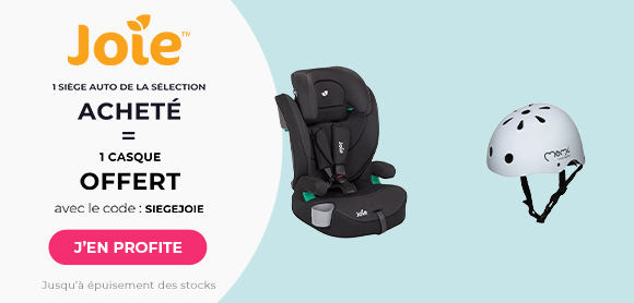 Joie : Un siège auto de la sélection acheté = Un casque de protection enfant offert
