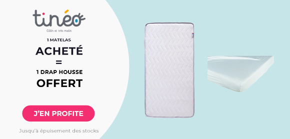 Tinéo : Un matelas acheté = un drap housse offert