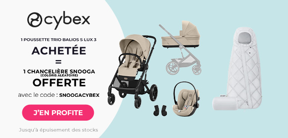 Cybex : Une Poussette trio Balios Cybex = une chancelière snogga