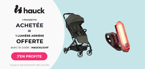 Hauck : Une poussette achetée = 1 Lumière arrière universelle offerte 
