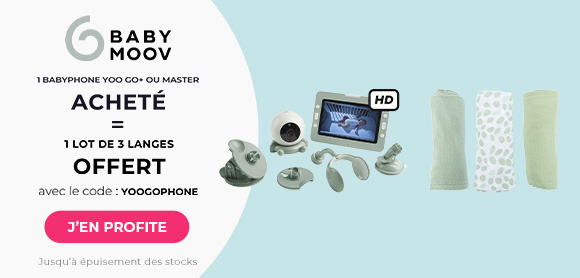 Babymoov : Un babyphone Yoo Go + ou Master acheté = un lot de langes offert