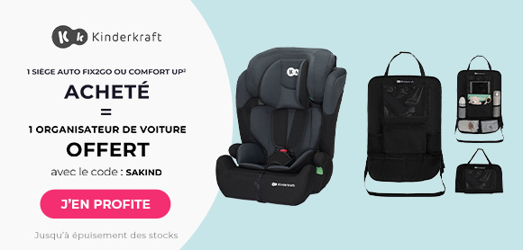 Un siège auto Kinderkraft Fix2Go ou Comfort Up² acheté = un organisateur de voiture offert 