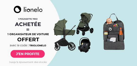 Une poussette trio Lionelo = Un organisateur de voiture